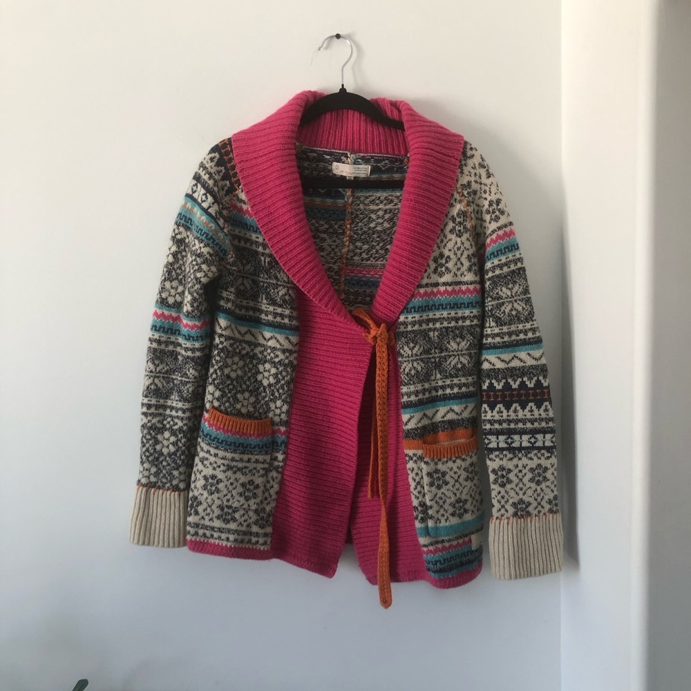 Odd Molly Colourful Knitted Cardigan Lambswool | Size 2‎